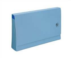 5 Star Office A-Z/12m/1-31 Expg File Blu                    -Dec Cardboard Cover Foolscap Blue