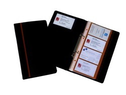 Rexel Optima Bus Card Book CAP128 Cards                     ndex Capacity 128 Cards Ref 2101131