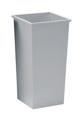 5 Star Square Metal Waste Bin 48L Grey                      8 Litres 325x325x642mm Grey