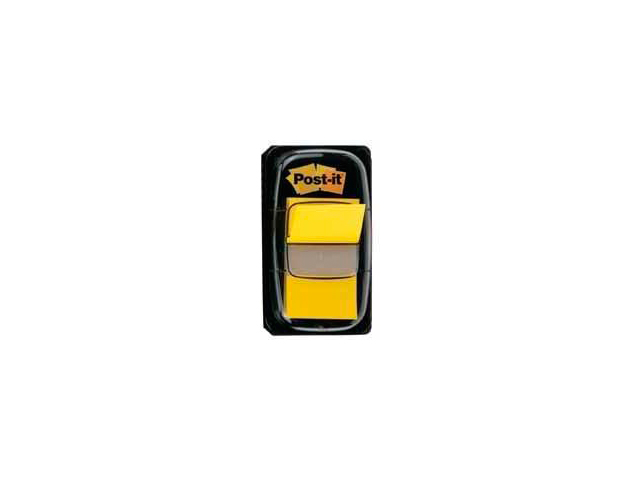3M Post-It Index Tab 25mm Yellow With Dispenser 680-5