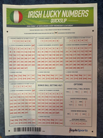 Boylesports Pk 500 Marksense Irish Ni Version 1.(08/25)